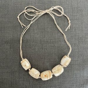 NWT Chunky Natural Hand Cut Coral Statement Necklace
